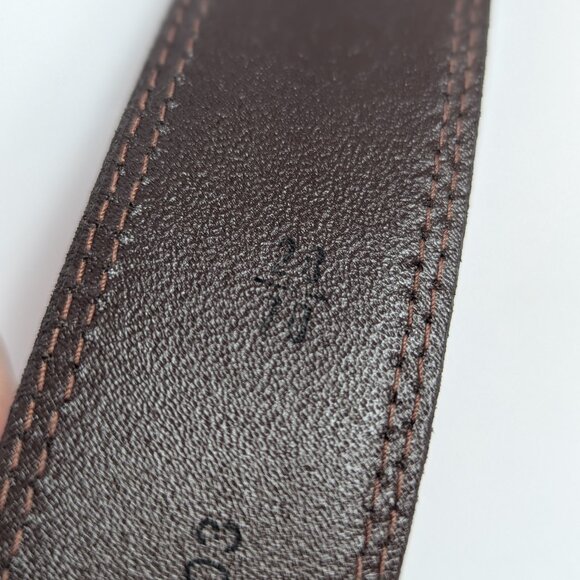 Vtg 80s Banana Republic Safari Travel Green Leather Belt England Made Size 28 - Picture 8 of 8